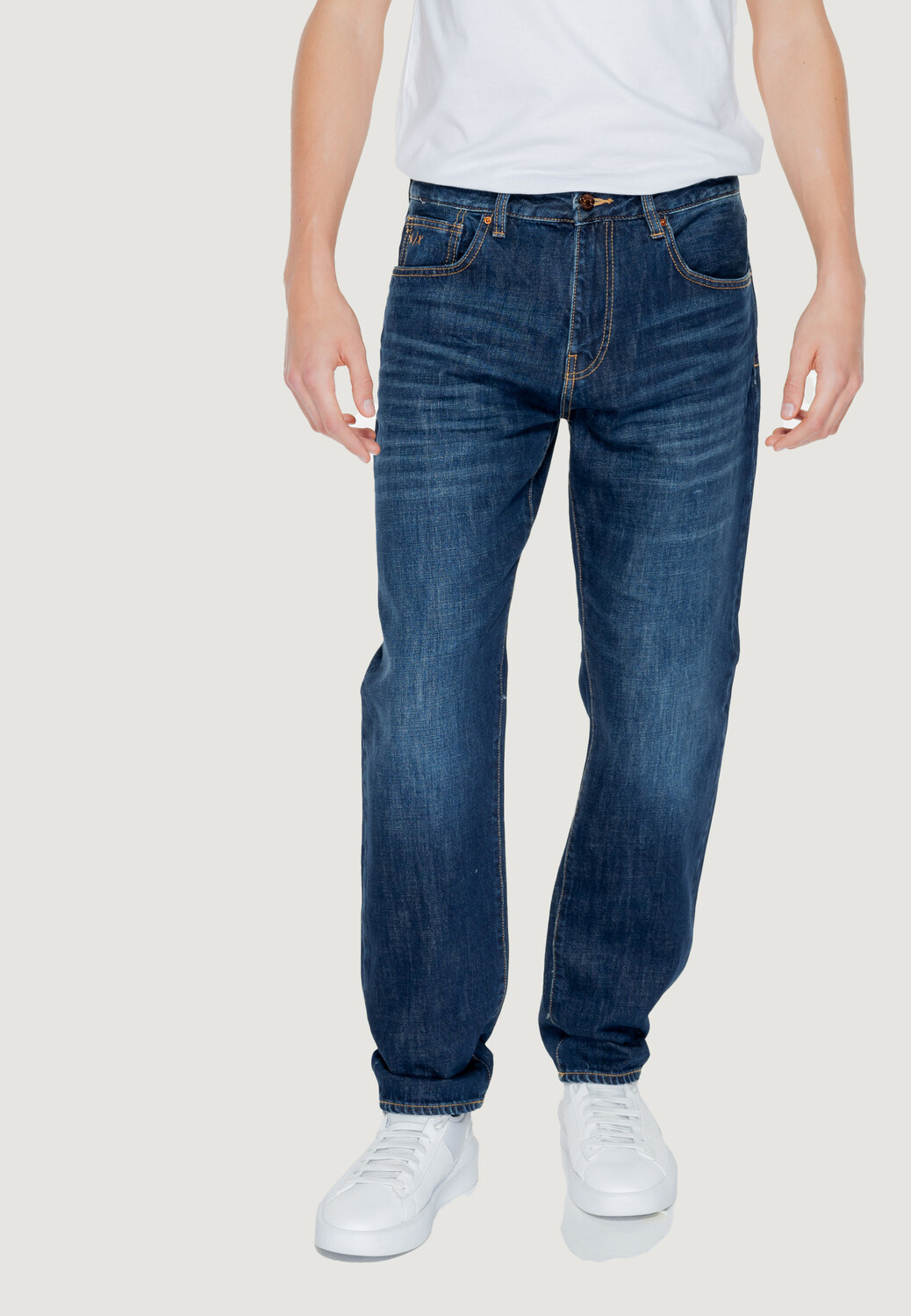 

Джинсы Armani Exchange с потертостями, синий
