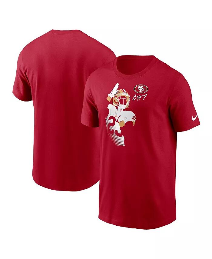 

Мужская футболка Christian McCaffrey Scarlet San Francisco 49ers с графическим принтом игрока Nike