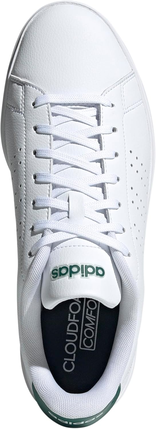 Мужские кроссовки Adidas Advantage 2.0, белый/черный/зеленый — фото 3