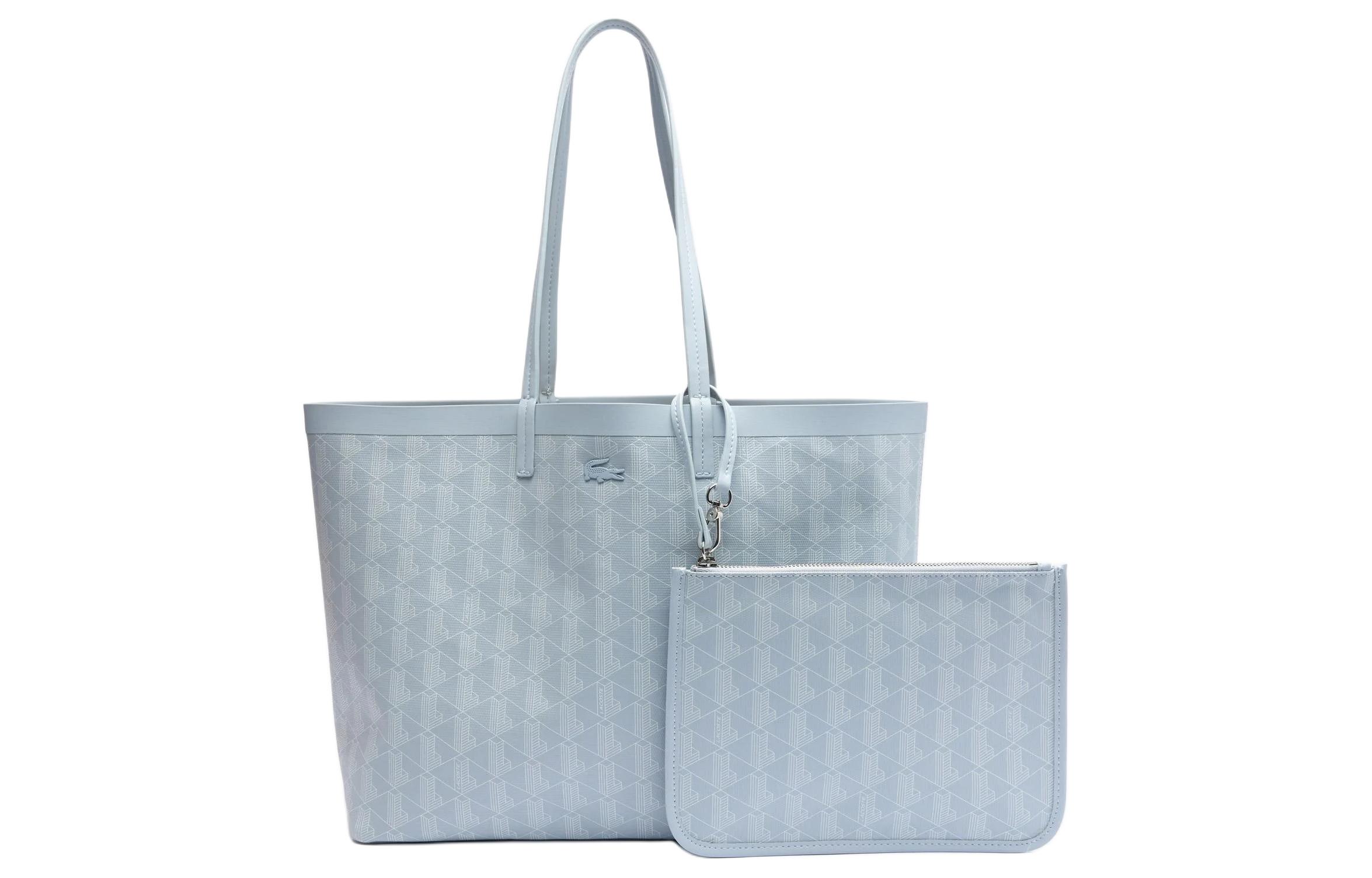 

LACOSTE Сумка-шоппер из покрытого холста, шоппинг-сумка, дамская сумка, сумка через плечо Medium Size, светло-голубой