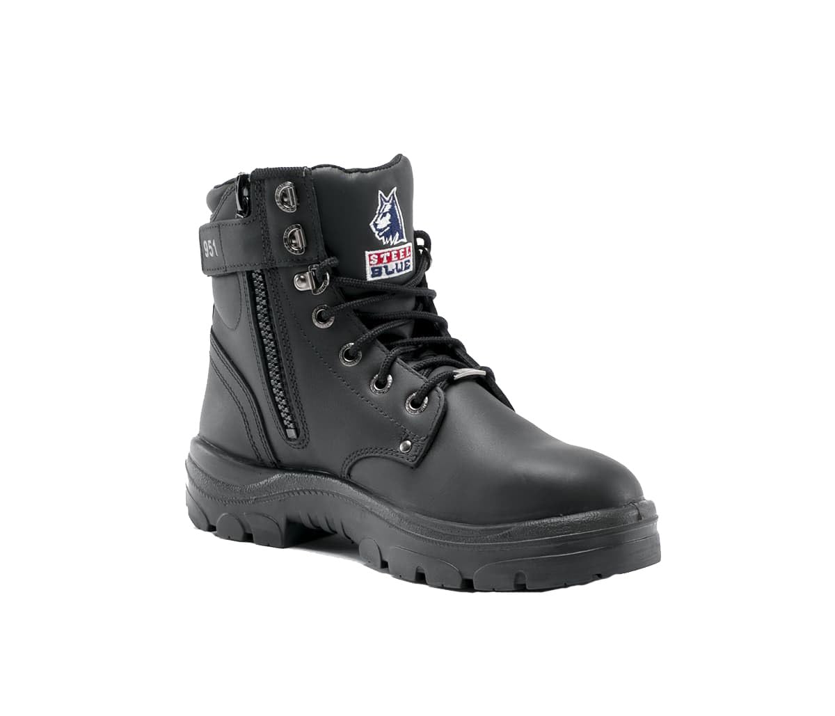 Мужские сапоги Steel Blue Argyle с молнией 15 см и стальным носком, черные Steel Blue 100% Comfort