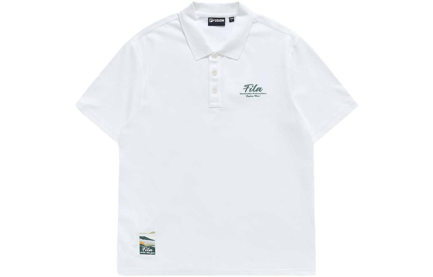 

Футболка поло мужская белая FILA FUSION