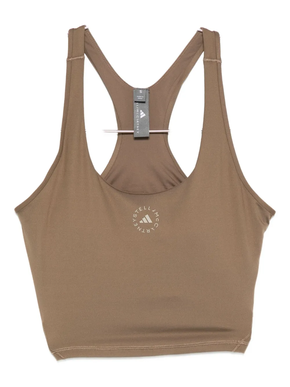 

Майка-борцовка с логотипом adidas by Stella McCartney, коричневый
