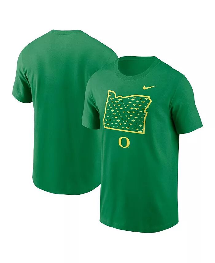 

Мужская зеленая футболка Oregon Ducks Campus State Shape Nike