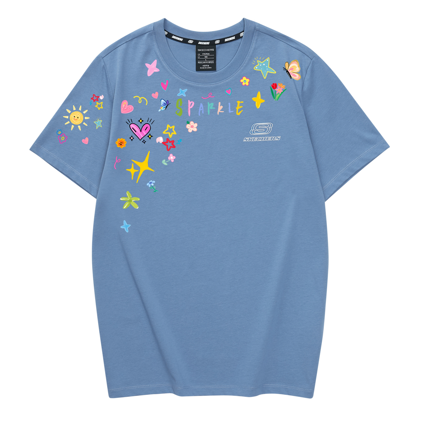 

Skechers Футболка унисекс синяя