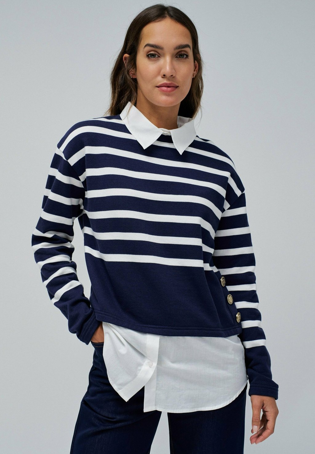 

Джемпер LANGARM-REGULAR Salsa Jeans, синий