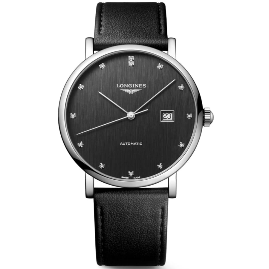 

Часы Longines Elegant Collection с серым циферблатом и кожаным ремешком для мужчин L4.911.4.78.2, серый