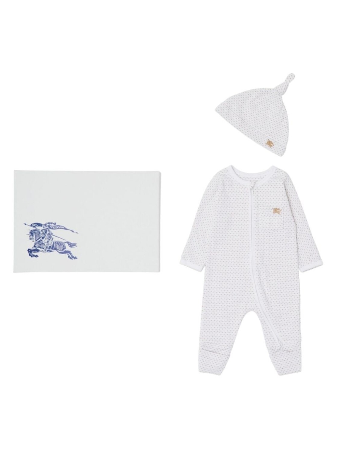 

Burberry Kids комплект для новорожденного в горох, нейтральный цвет