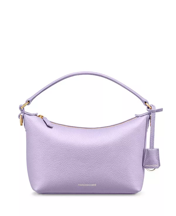

Мягкая кожаная сумка-хобо Maison De Sabré, фиолетовый