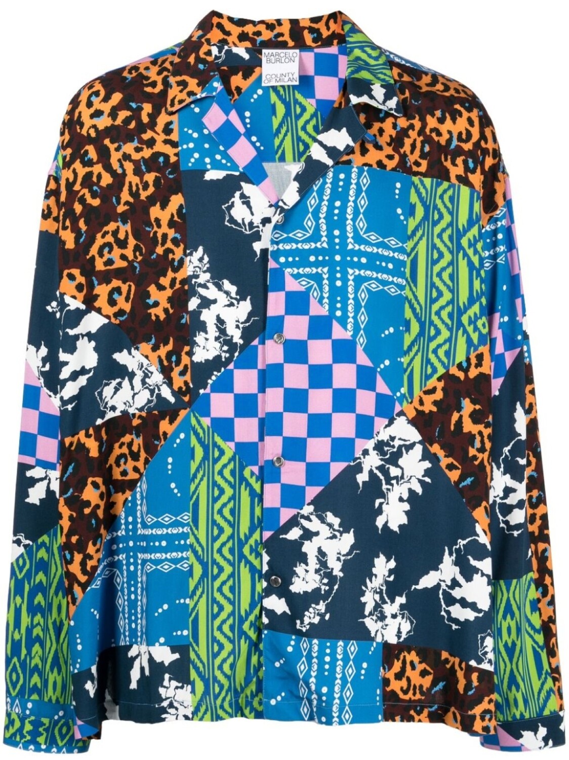 

Marcelo Burlon County of Milan рубашка с принтом, синий