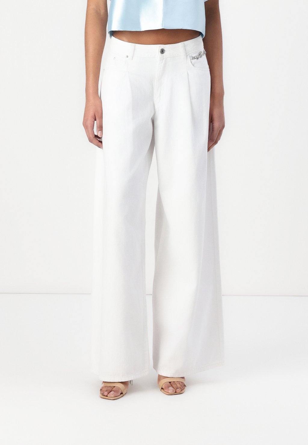 

Джинсы свободного кроя WIDE LEG PANTS KARL LAGERFELD, деним