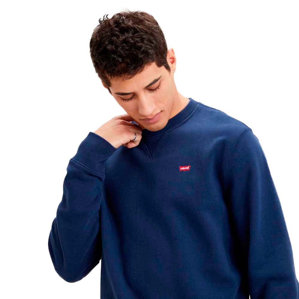 Толстовка Levi's New Original Crew, синий — фото 3
