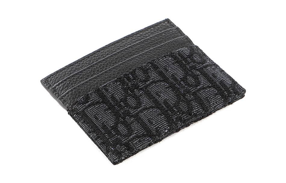 DIOR Кожаный визитник Cow Leather Card Holder черный — фото 4