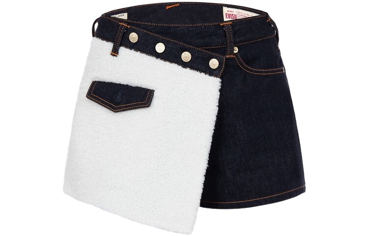 

Джинсовые шорты женские джинсовые синие Evisu