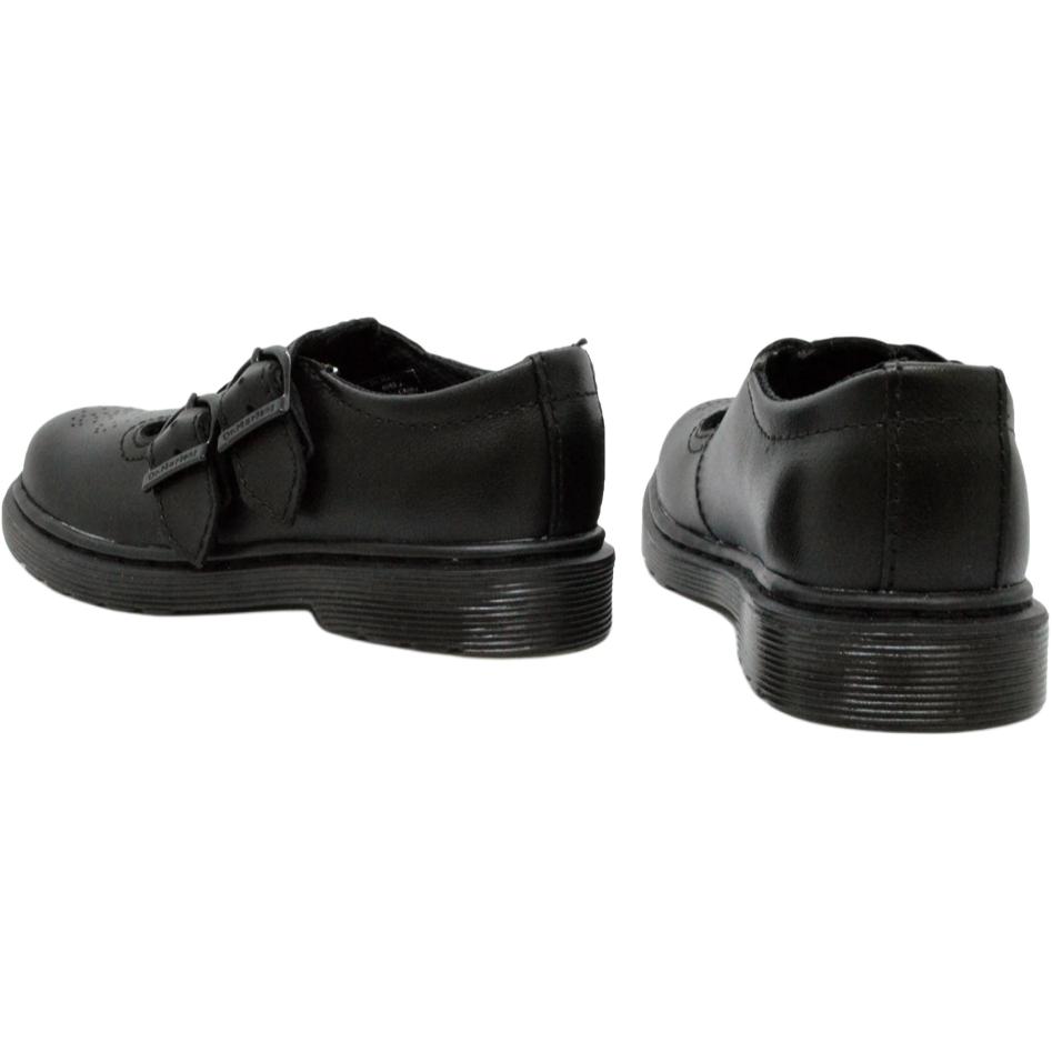Dr.Martens Slip Resistant Abrasion Resistant низкие детские кожаные туфли Black Kids' — фото 4