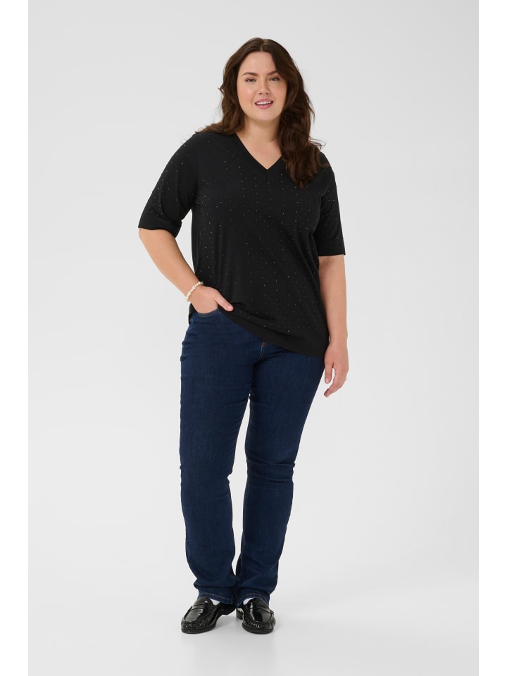 

Футболка KCphoelina, стандартный крой, цвет: черный, глубокий KAFFE curve