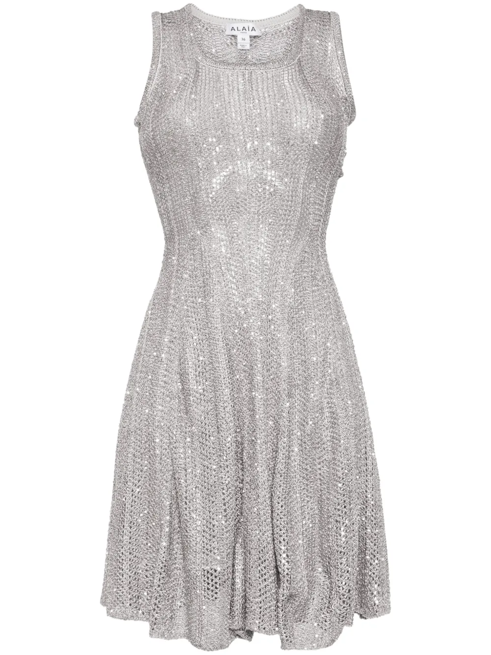 

Платье с пайетками Alaïa, серый
