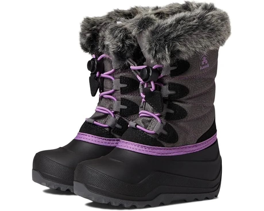 Ботинки Kamik Kids Snowangel (Toddler/Little Kid/Big Kid), Charcoal/Orchid