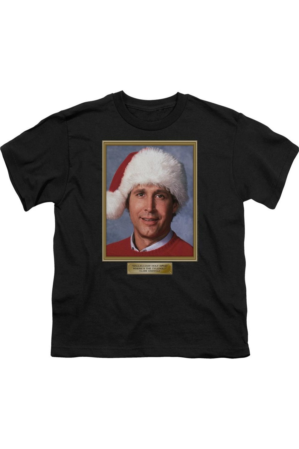 

Футболка с коротким рукавом для детей "Рождественские каникулы. Аллилуйя" Gildan, черный