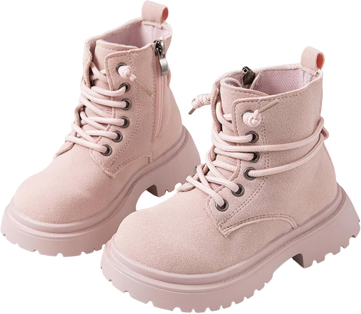 

Ботинки для мальчиков и девочек, боевые ботинки, рабочие ботинки для детей, ботильоны с боковой молнией, шнуровка, осенне-зимние снежные ботинки, походные ботинки для улицы, для малышей/маленьких детей/старших детей Generic, C-Pink