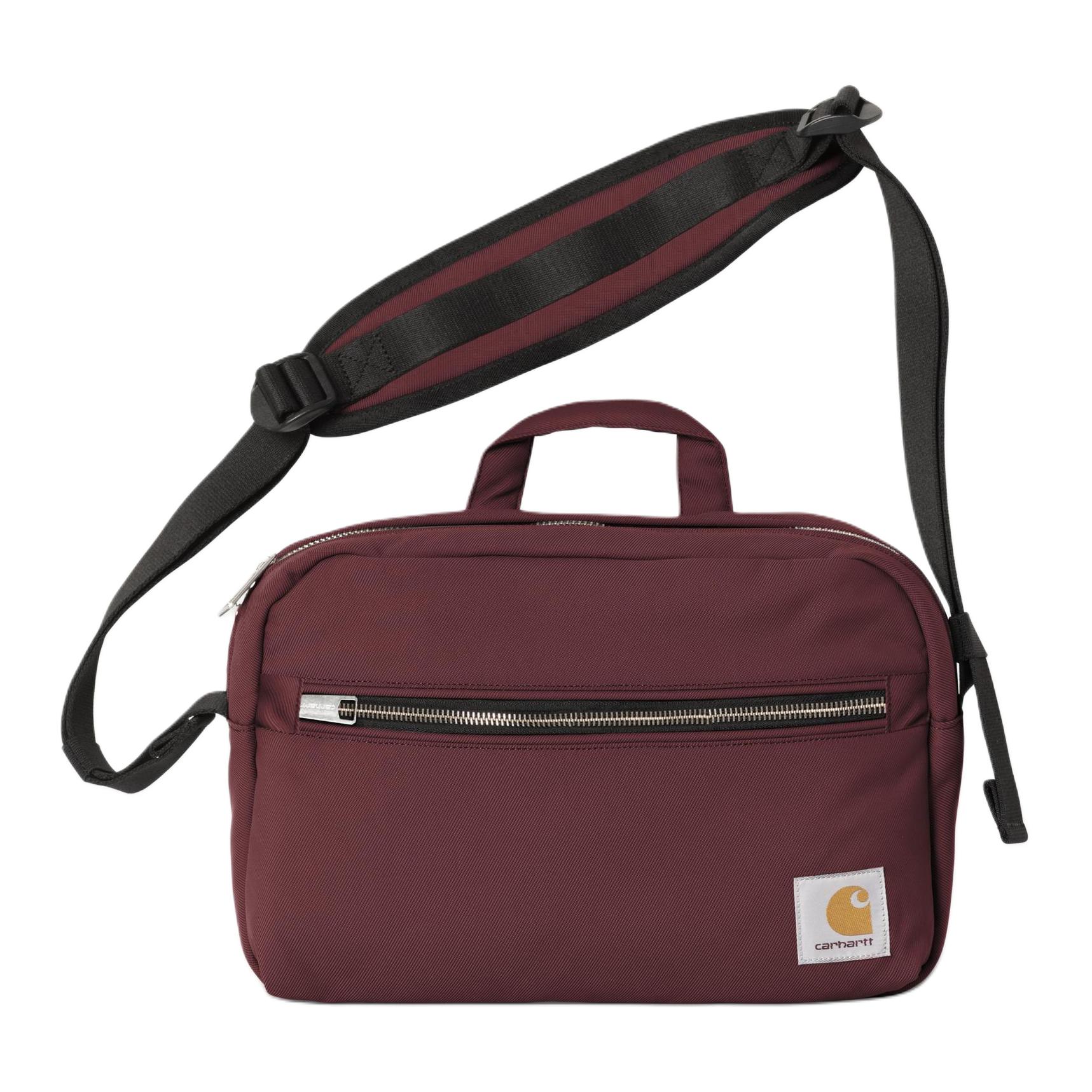 

Carhartt WIP Нейлоновая наплечная сумка унисекс бордового цвета, Burgundy