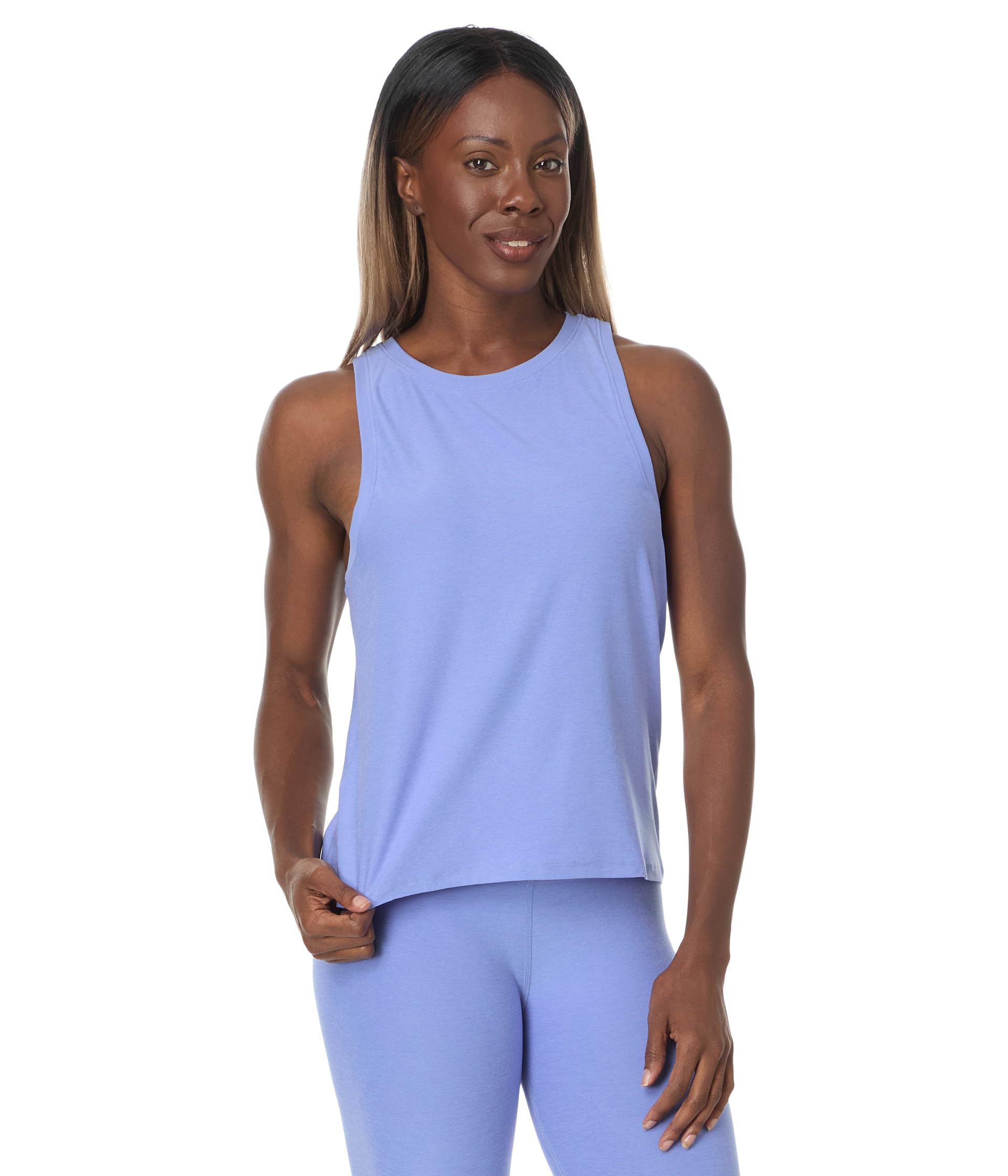 

Топ Beyond Yoga Featherweight Rebalance Tank, цвет Periwinkle Cloud Heather