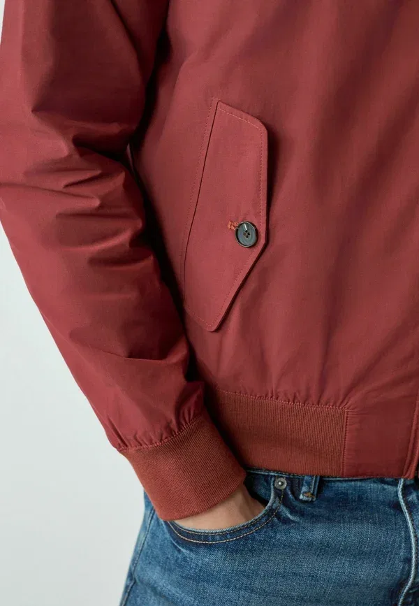 Куртка Harrington, Next, Regular fit, водоотталкивающая, летняя, красный — фото 3