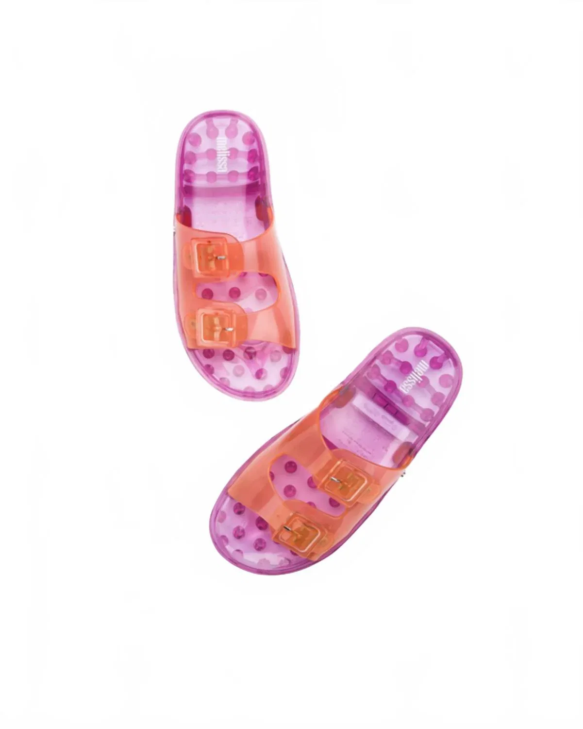 Mini Melissa Girls Wide Slide In Orange/pink — фото 3