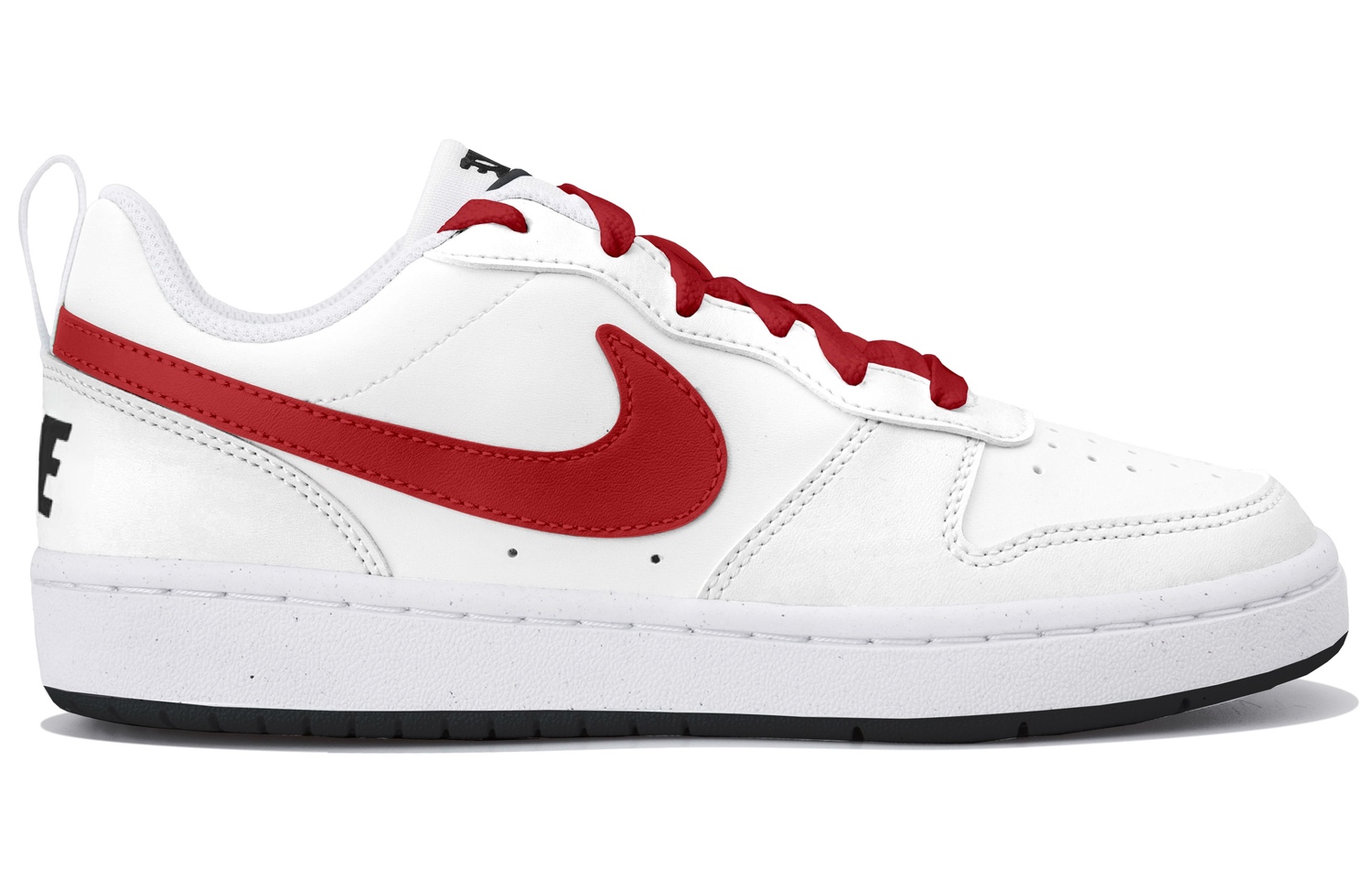 Nike Court Borough 2 Low top Skateboard Shoes White Red Teenagers — фото 4