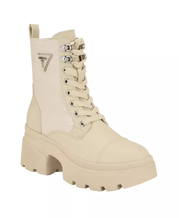 Женские ботинки Yarini Platform Lug Combat Guess, слоновая кость/кремовый