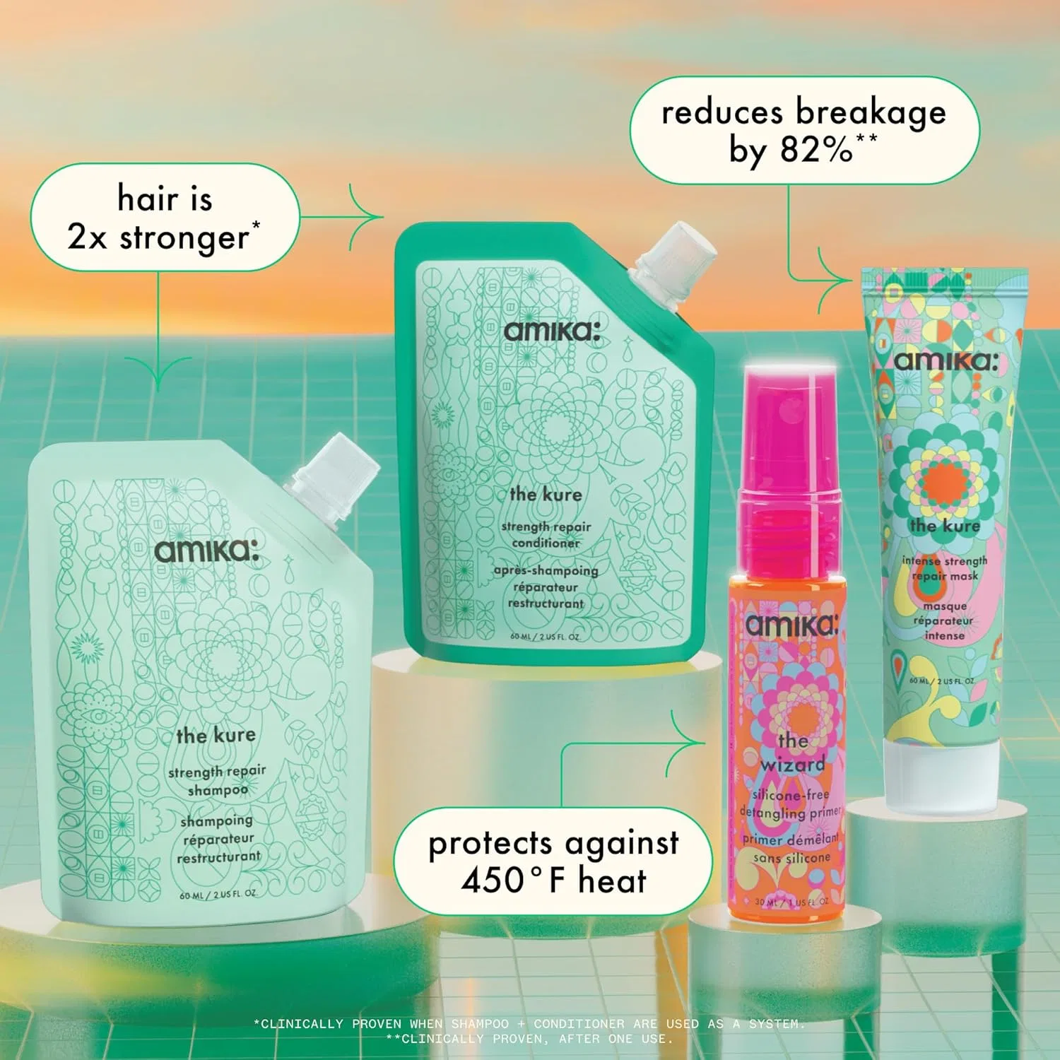 Набор для ухода за волосами «Rescue Team Hair Routine Trial Set» от amika Amika — фото 3