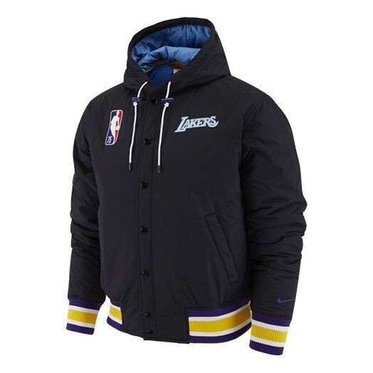 

Куртка los angeles lakers casual sports hooded jacket black Nike, черный