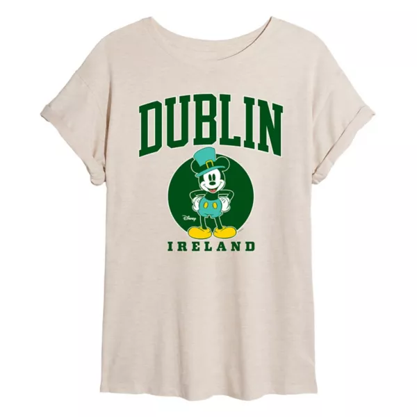 

Футболка оверсайз Dublin с Микки Маусом для подростков Disney, бежевый