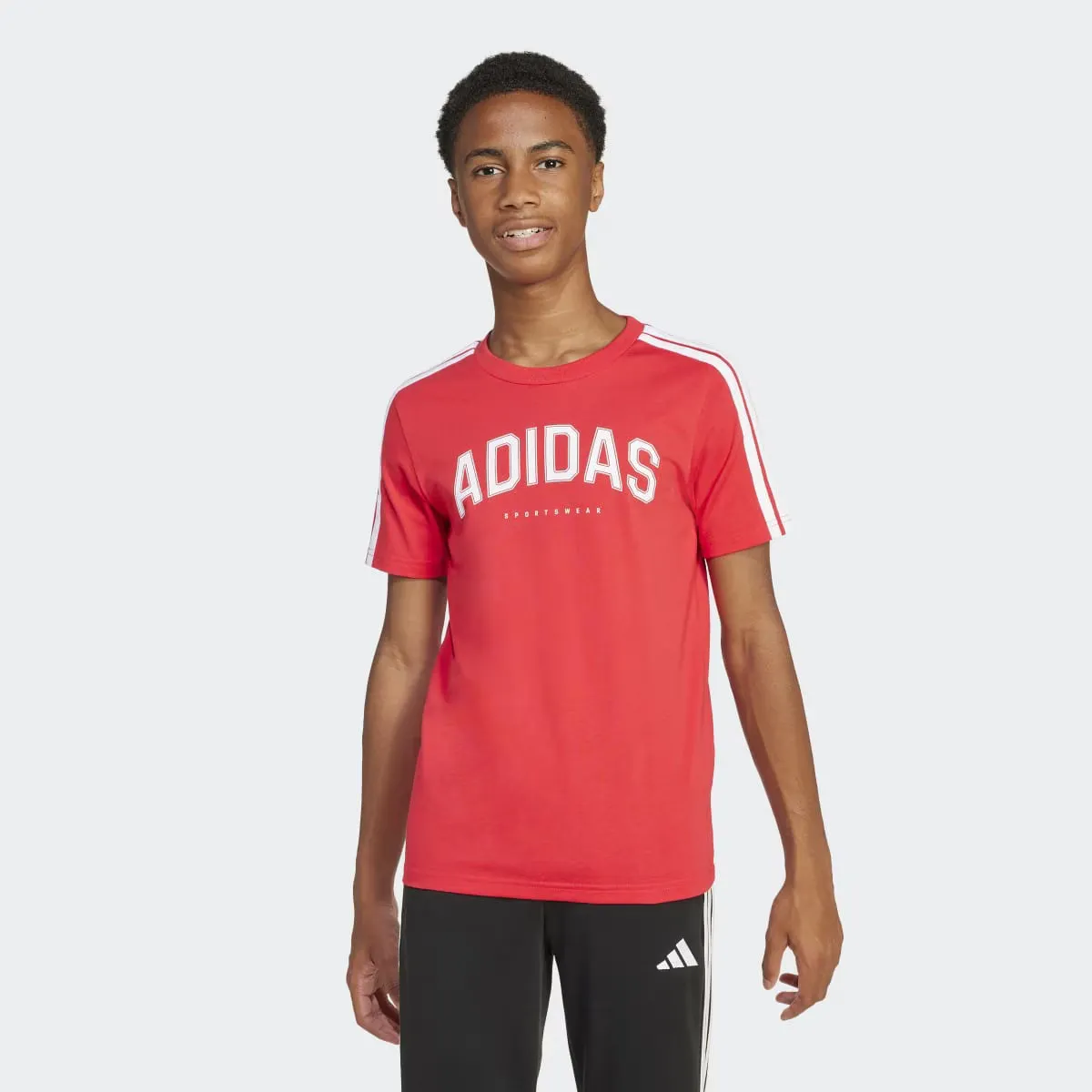 

Футболка детская с графическим принтом Adidas Codes Collegiate, красный