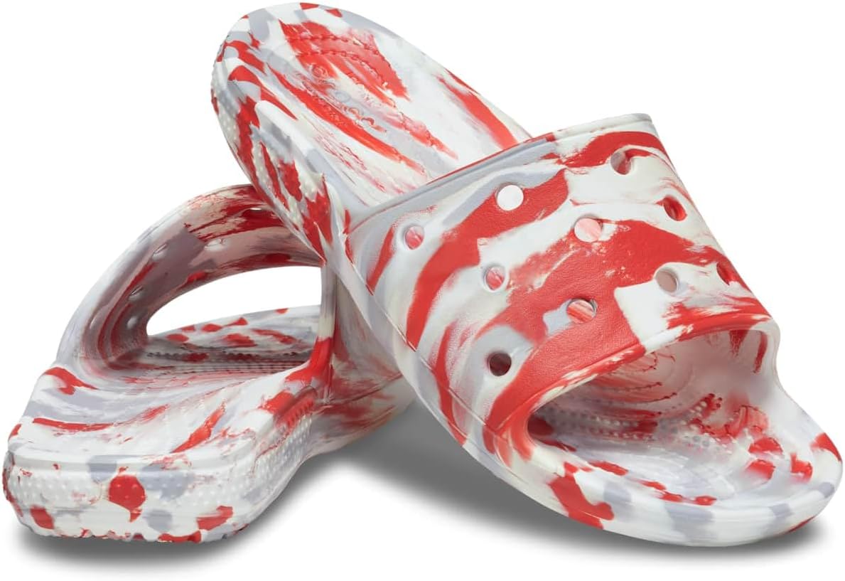 Унисекс-взрослые шлепанцы для душа Crocs, красный — фото 2