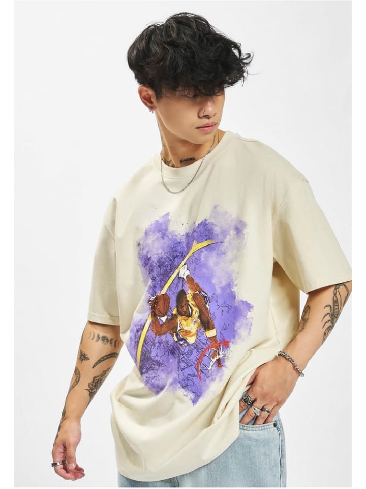 

Футболка Basketball Clouds 2.0 Oversize Tee бежевого цвета Mister Tee