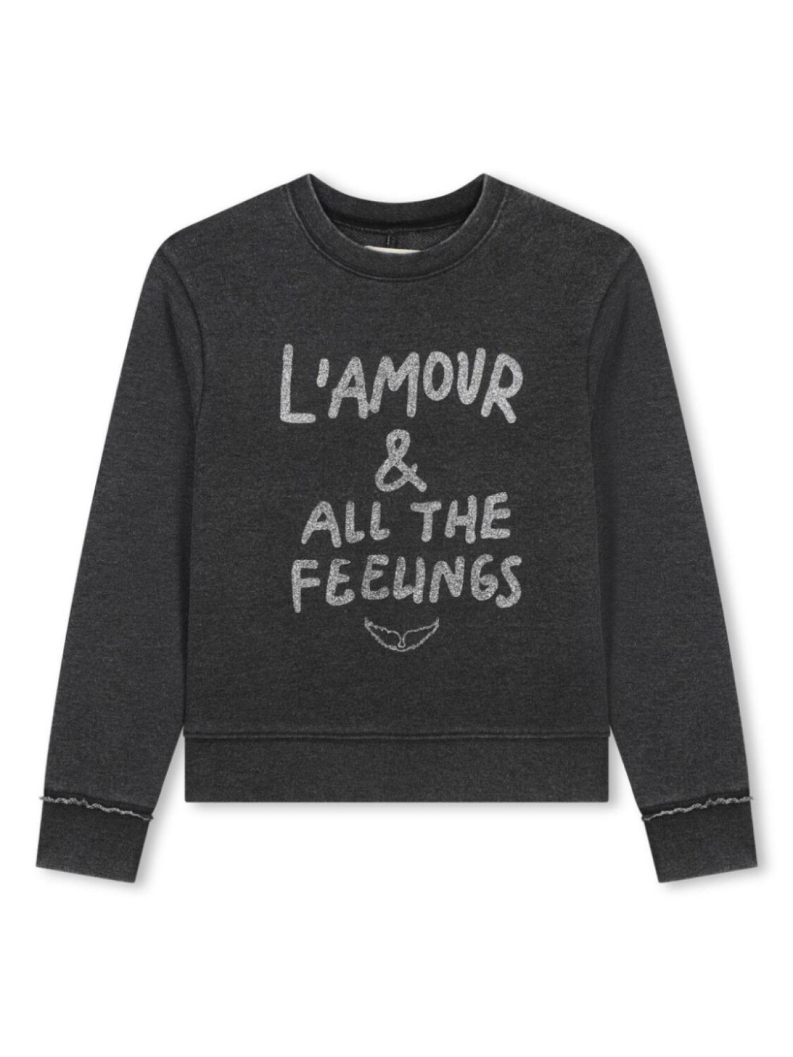 

Толстовка с принтом-лозунгом Zadig & Voltaire Kids, черный