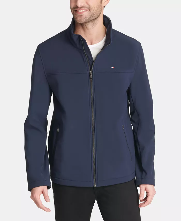 

Мужская классическая куртка на молнии из софтшелла Tommy Hilfiger, синий