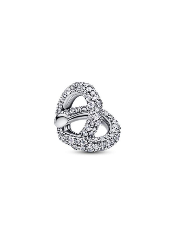 

Шарм Pandora Pavé Infinity Knot Heart Charm, стерлинговое серебро