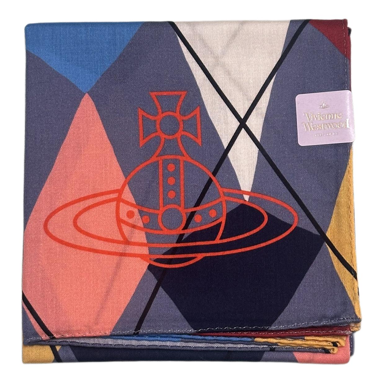 

Vivienne Westwood Хлопковый шелковый шарф унисекс темно-синий, Dark Blue