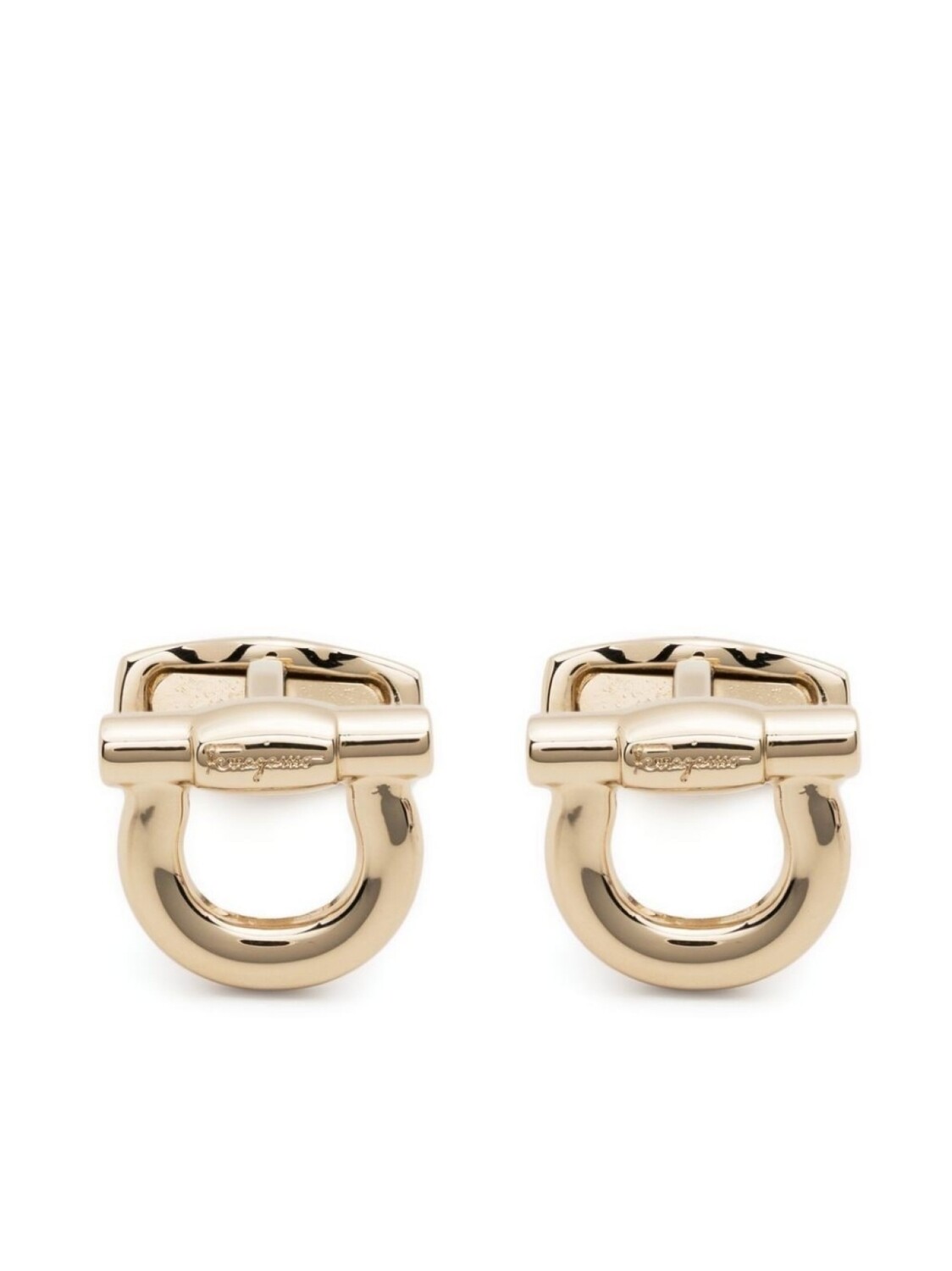 

Запонки с декором Gancini Ferragamo, золотой
