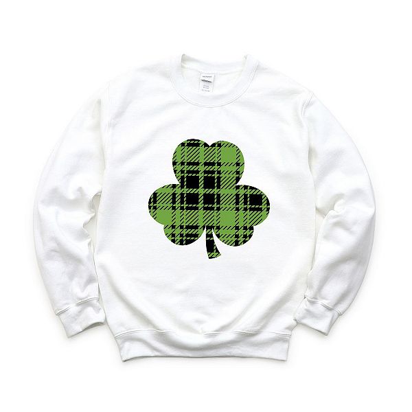 

Свитшот Buffalo plaid clover Simply Sage Market, White, Белый, Свитшот Buffalo plaid clover Simply Sage Market, White