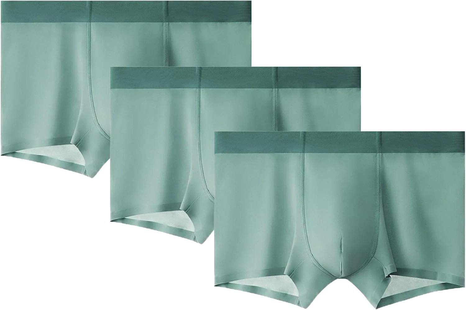 Боксеры шелковые Ice Silk, Green-3pc