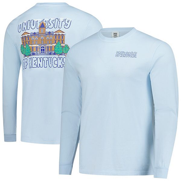 

Мужская футболка с длинным рукавом comfort colors light blue kentucky wildcats frosted dreams Image One