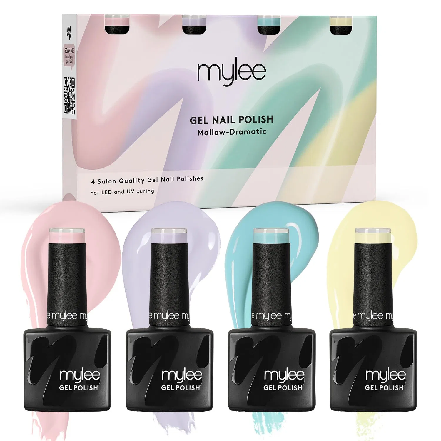 Набор гель-лаков Mylee Quad Set 4 x 8 мл «Mallow-Dramatic» Mylee