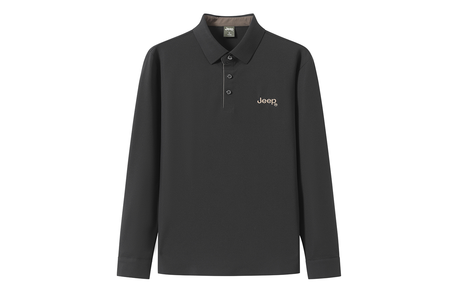 

Поло Unisex Lapel Moderate Straight Fit Jeep, черный