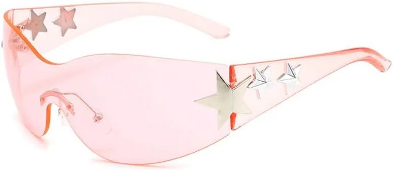 

Солнцезащитные очки в крупной оправе с декоративным рисунком в виде звезд, модные очки для женщин, стильные очки для летних вечеринок, мужские очки HYYZZC, C2