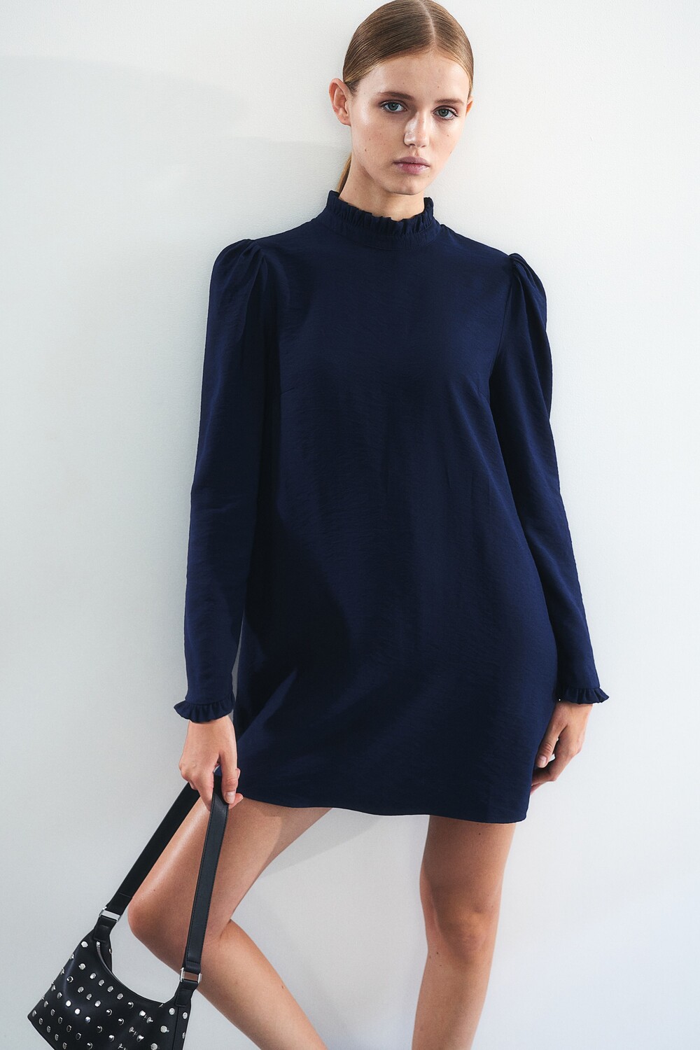 

Платье из джерси с воланом H&M, синий