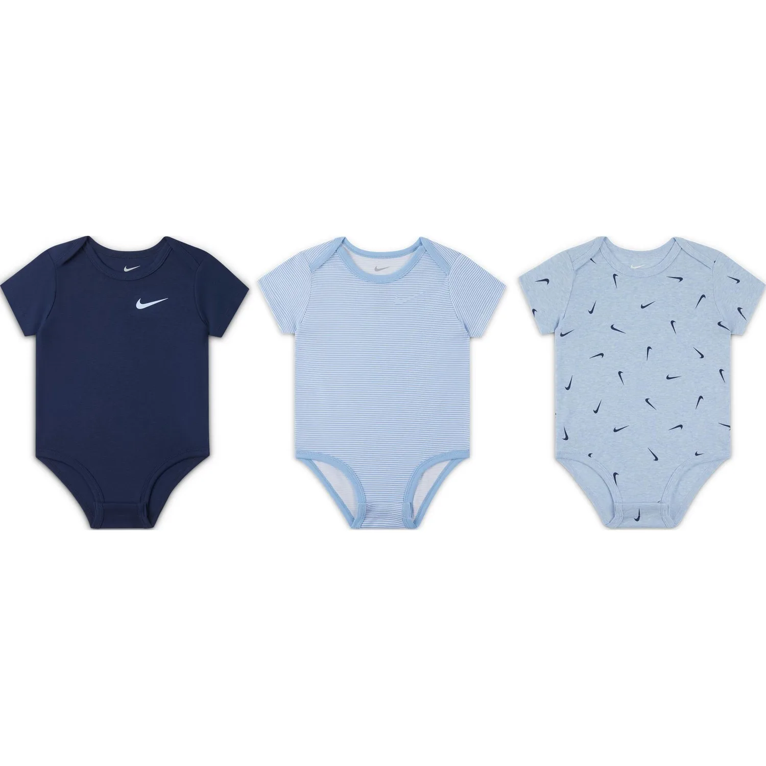 Комбинезон 3 шт Cobalt Bliss для младенцев и малышей Nike, 3 Pack (Cobalt Bliss)