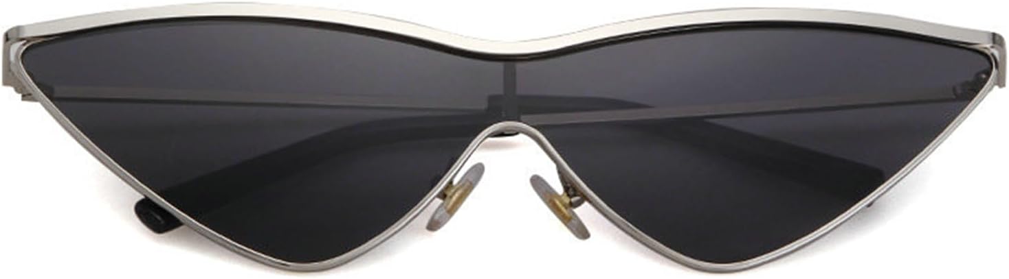 

Модные солнцезащитные очки «кошачий глаз» от Helena для женщин, стильные, с маленькой металлической оправой, треугольной формой, защитой от УФ-излучения UV400, для вечеринок на открытом воздухе, C1